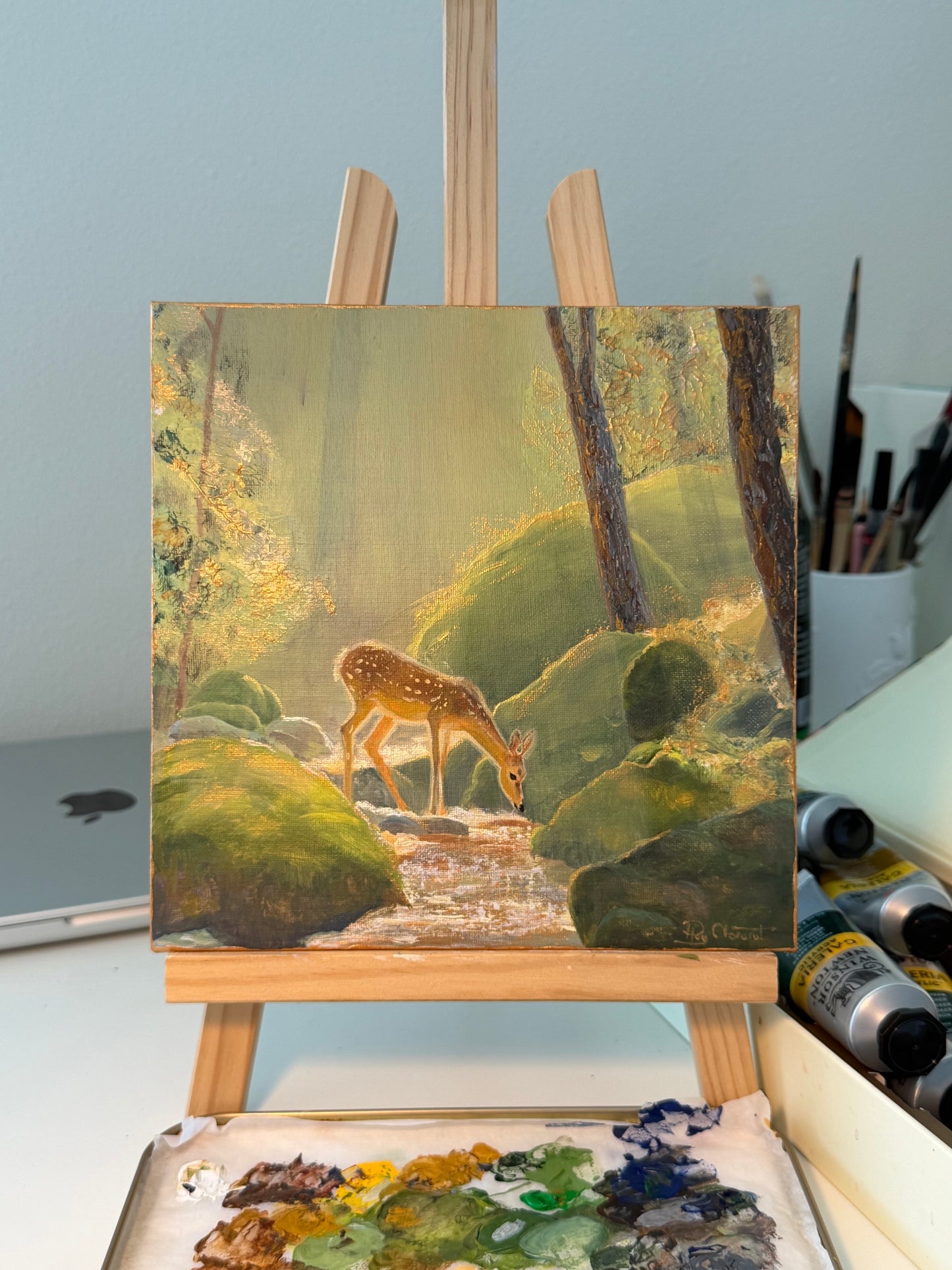 As the Deer Longs 8x8"